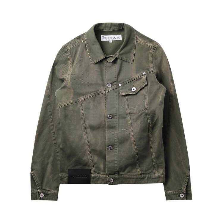 

Куртка JW Anderson Twisted Fitted Denim Jacket, зеленый