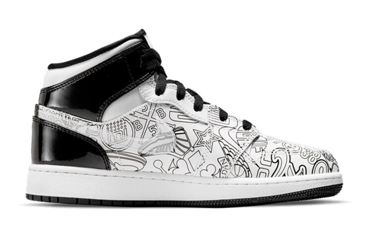 

Кроссовки баскетбольные Nike Air Jordan 1 Mid SE GS Basketball Shoes DIY