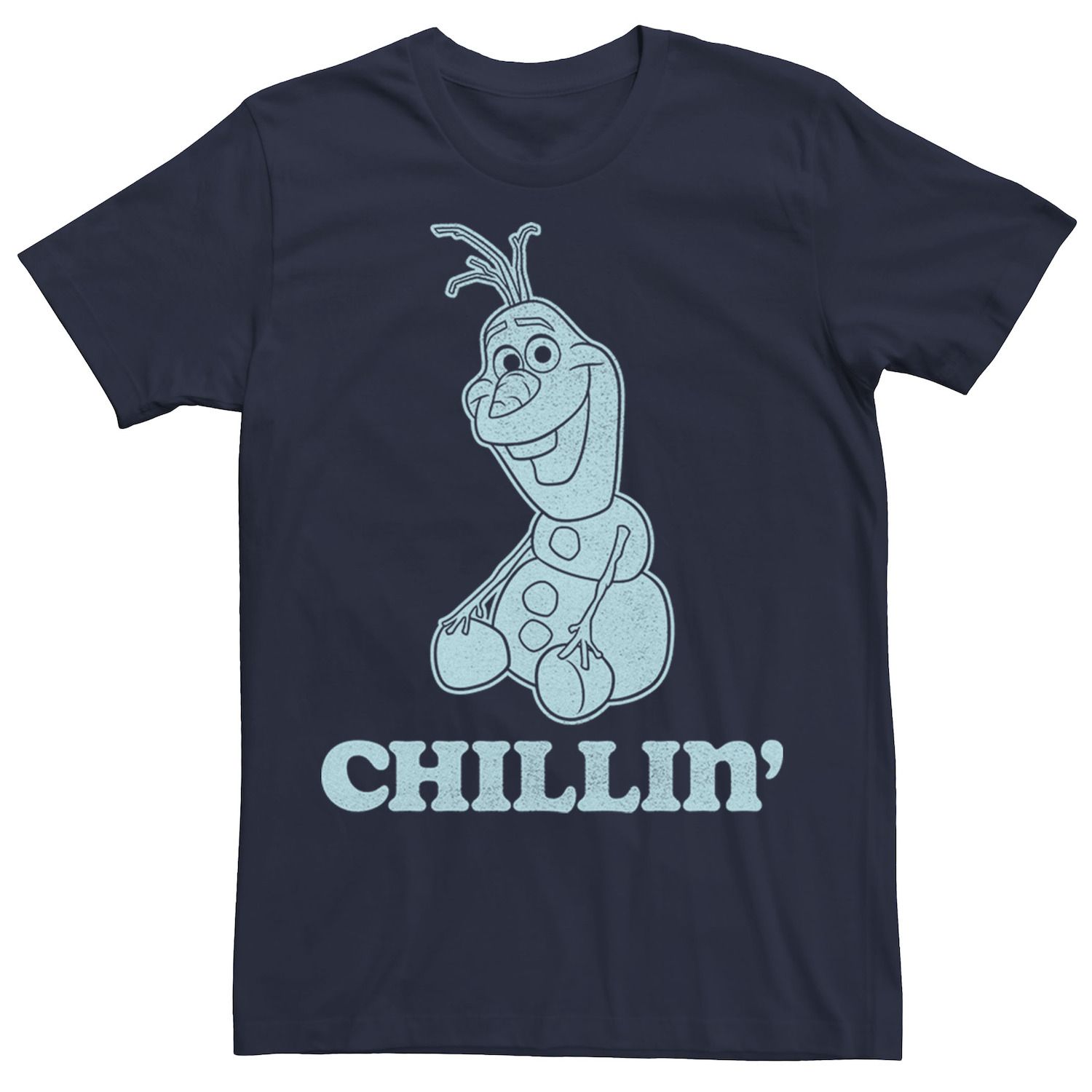 Мужская футболка с портретом Disney Frozen Olaf Chillin'