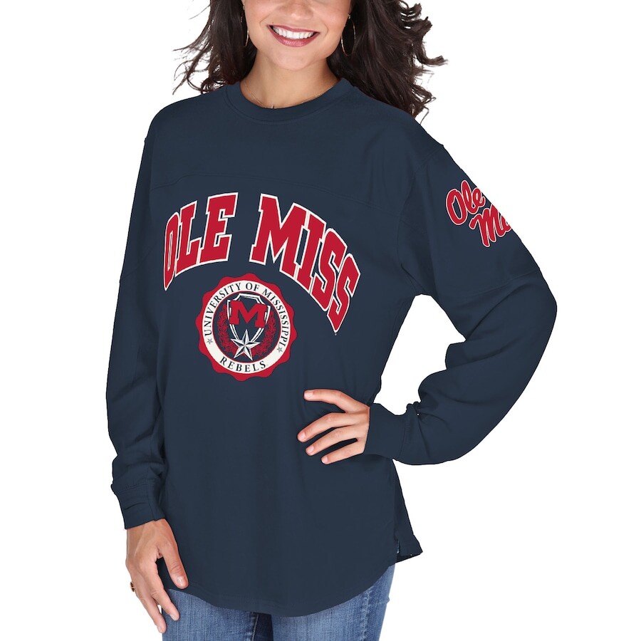 

Футболка с длинным рукавом Pressbox Ole Miss Rebels, нави