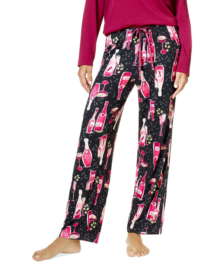 Женские пижамные брюки с принтом Hue, цвет Black Bubbly