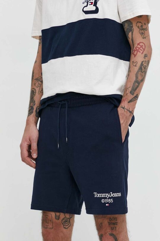 Хлопковые шорты Tommy Jeans, темно-синий