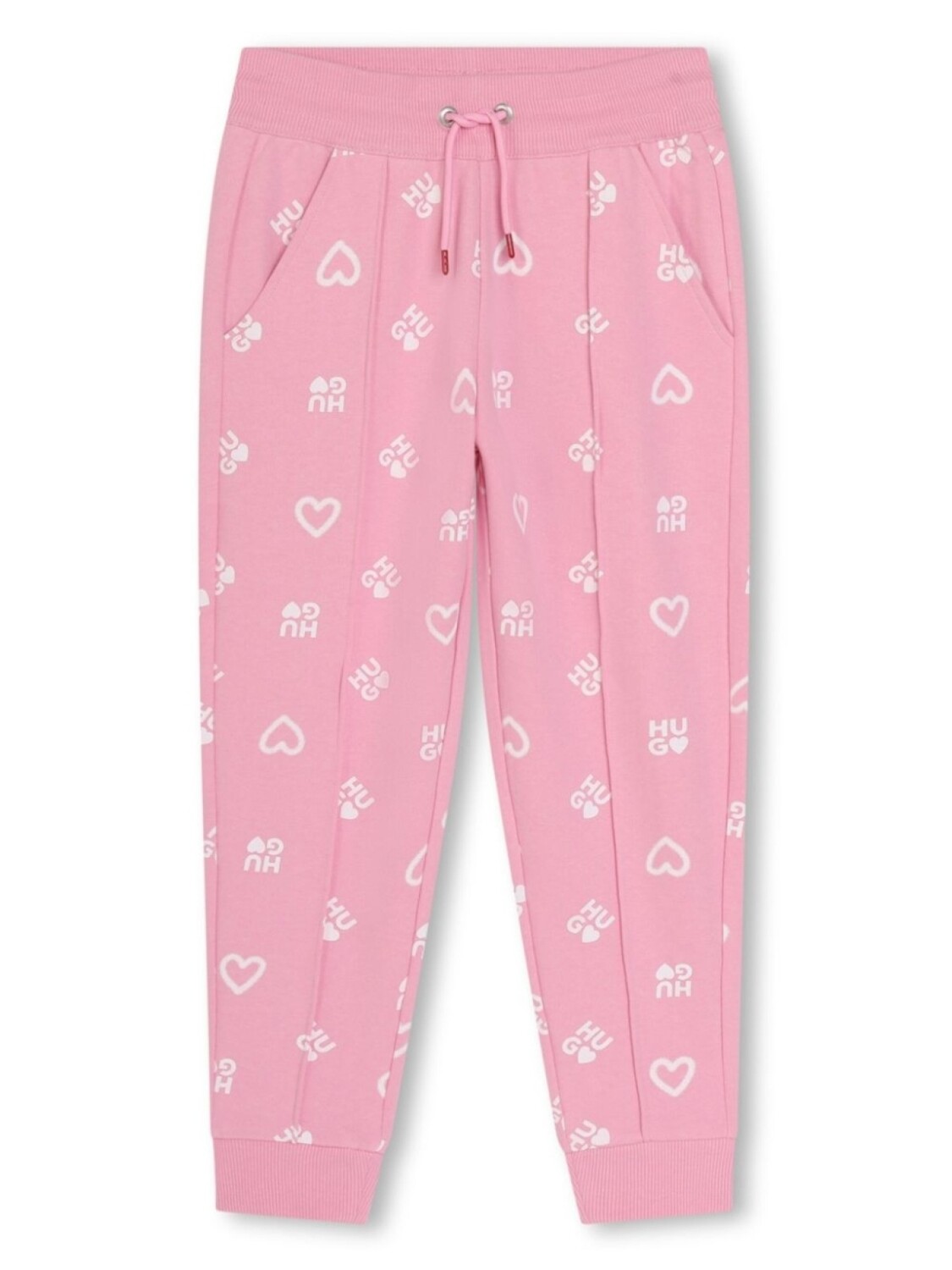 

HUGO KIDS спортивные брюки с кулиской и логотипом, розовый