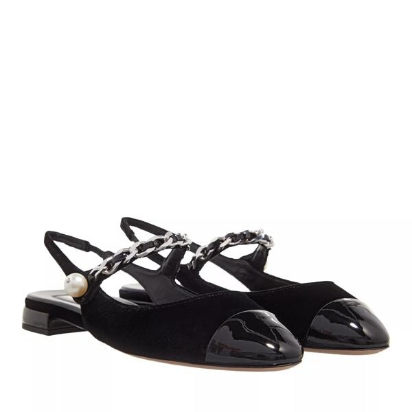 

Туфли ballet flats in velvet and patent leather Miu Miu, черный