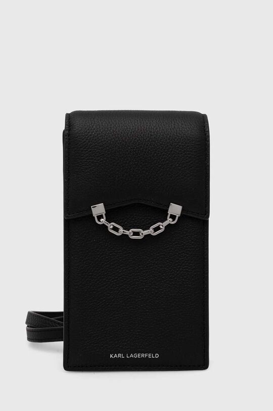 

Кожаный чехол для телефона Karl Lagerfeld, черный