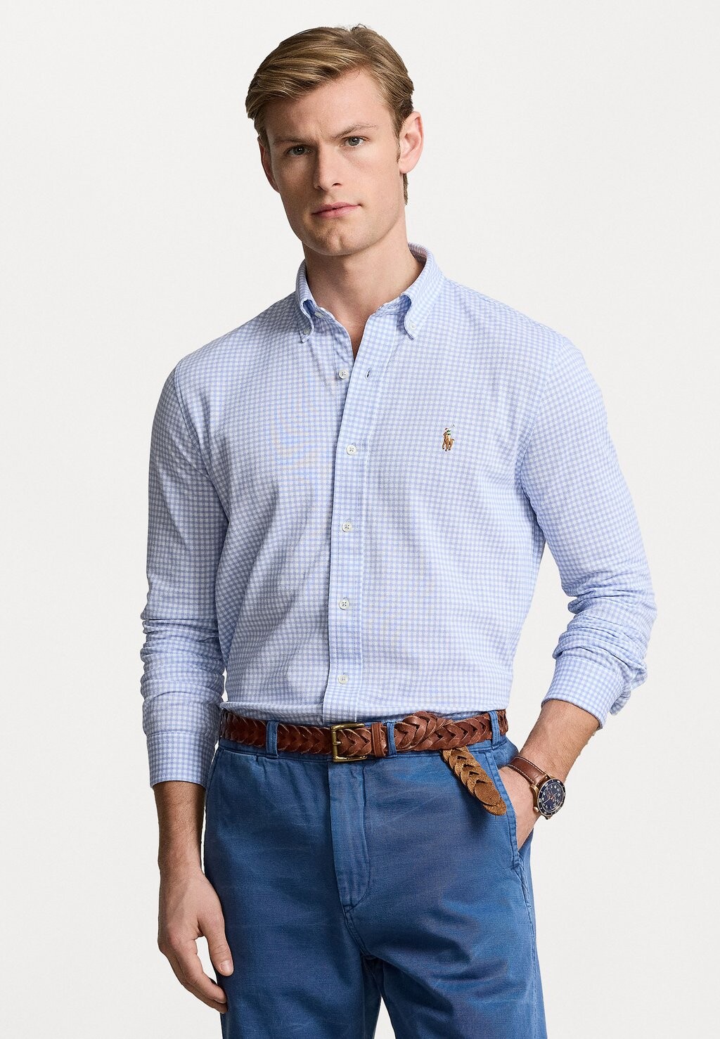 

Рубашка LONG SLEEVE SPORT Polo Ralph Lauren, цвет blue/white
