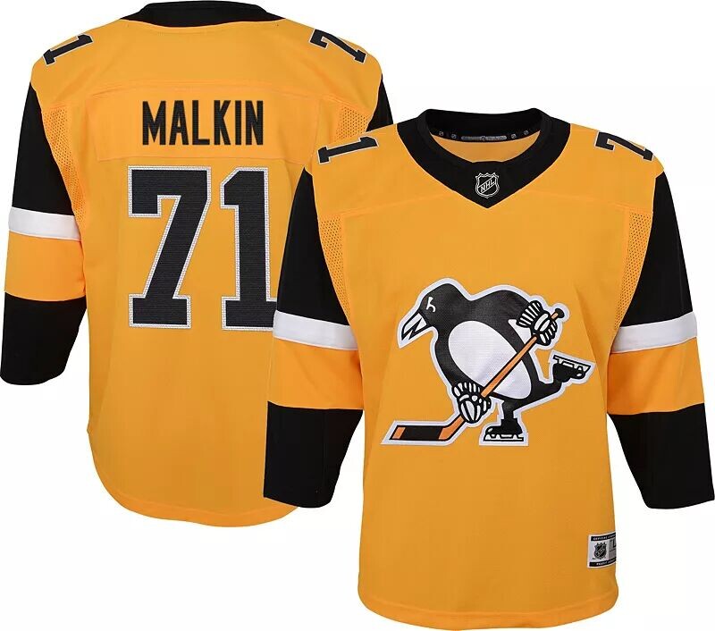 

Молодежная футболка Nhl Питтсбург Пингвинз Евгения Малкина № 71, альтернативная футболка премиум-класса