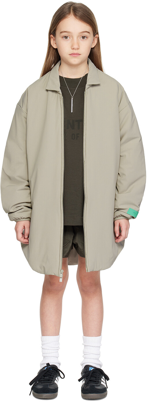 

Детская серая куртка с высоким воротником Fear Of God Essentials