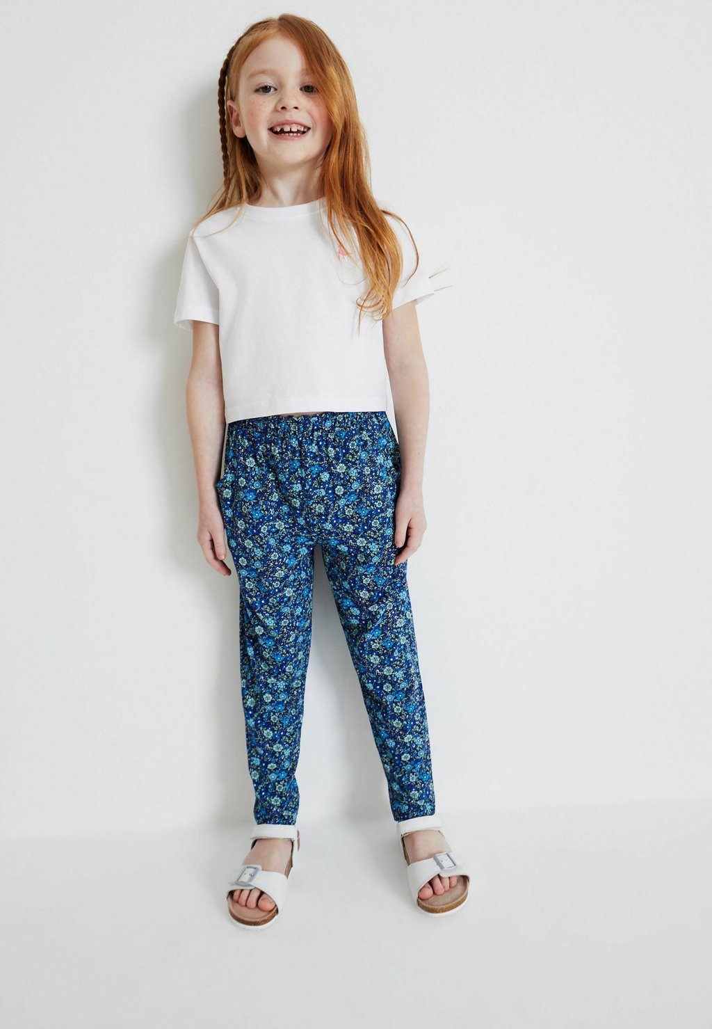 Брюки Jersey Stretch Slouch Trousers Next, цвет blue ditsy floral print