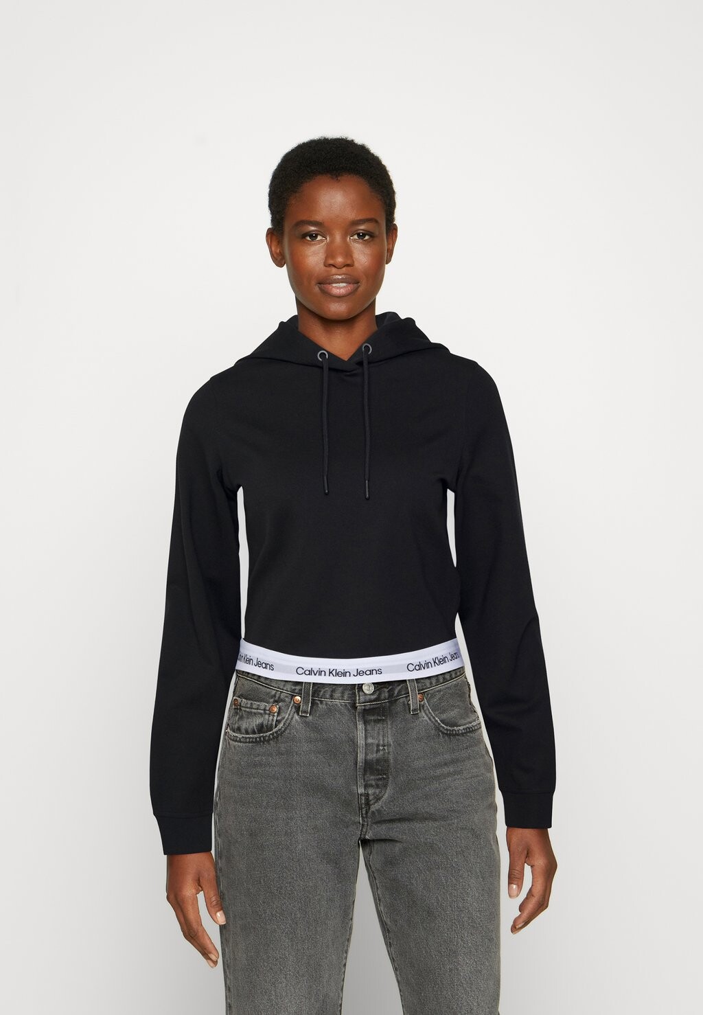 

Толстовка с капюшоном Calvin Klein Jeans, черный