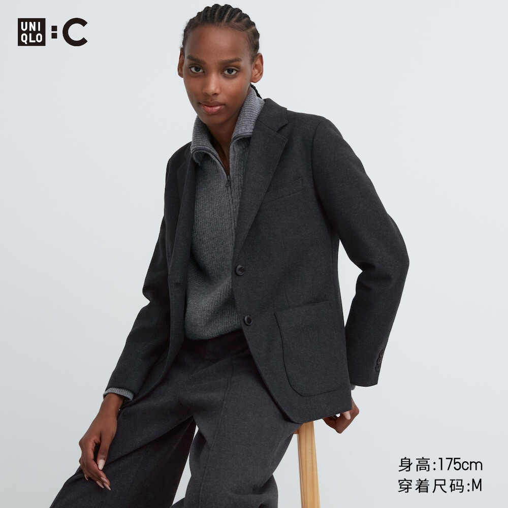

Куртка Uniqlo замшевая вязаная, темно-серый