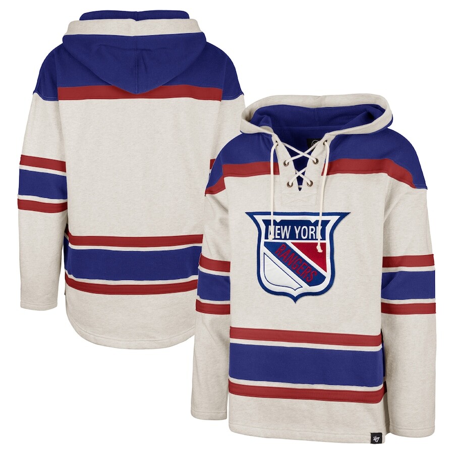 

Пуловер с капюшоном 47 New York Rangers, серый