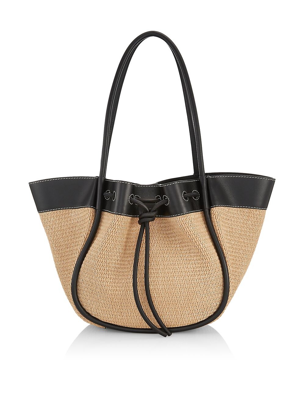 

Большая сумка из рафии с рюшами Proenza Schouler, черный