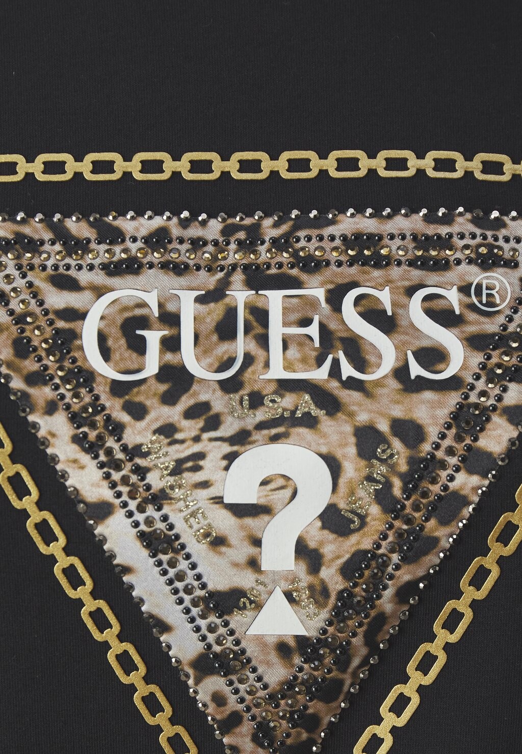 

Футболка с принтом Ss Triangle Leo Guess, черный