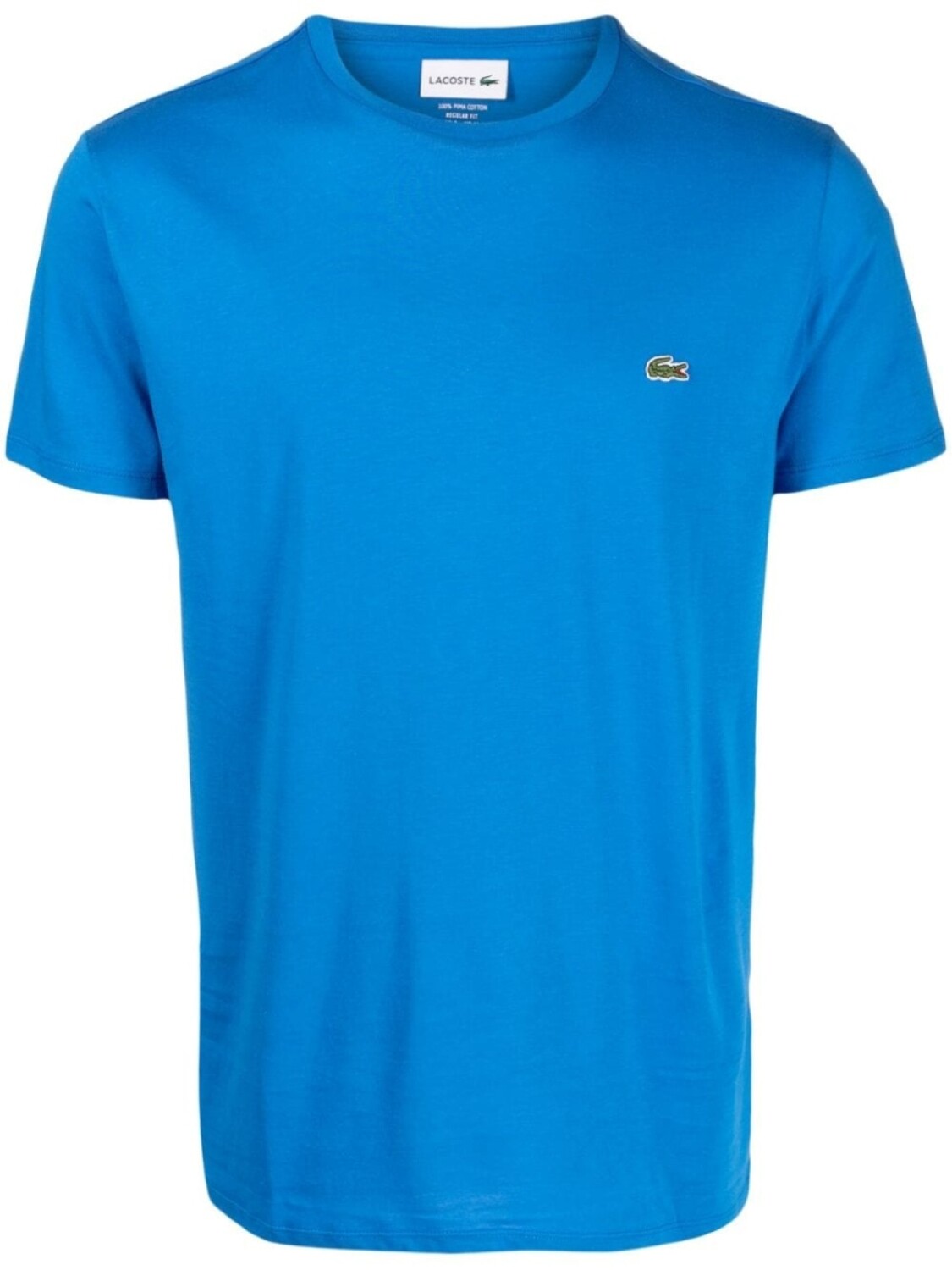 

Lacoste logo-embroidered cotton T-shirt, синий