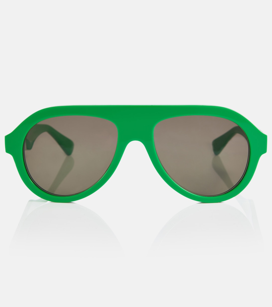 цена Солнцезащитные очки-авиаторы Bottega Veneta, зеленый