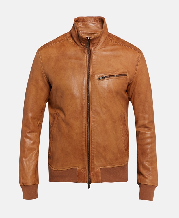 Кожаный пиджак , коричневый Bomboogie