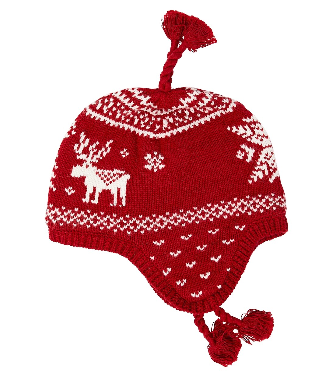 

Шапка интарсия из хлопка и шерсти Polo Ralph Lauren Kids, красный