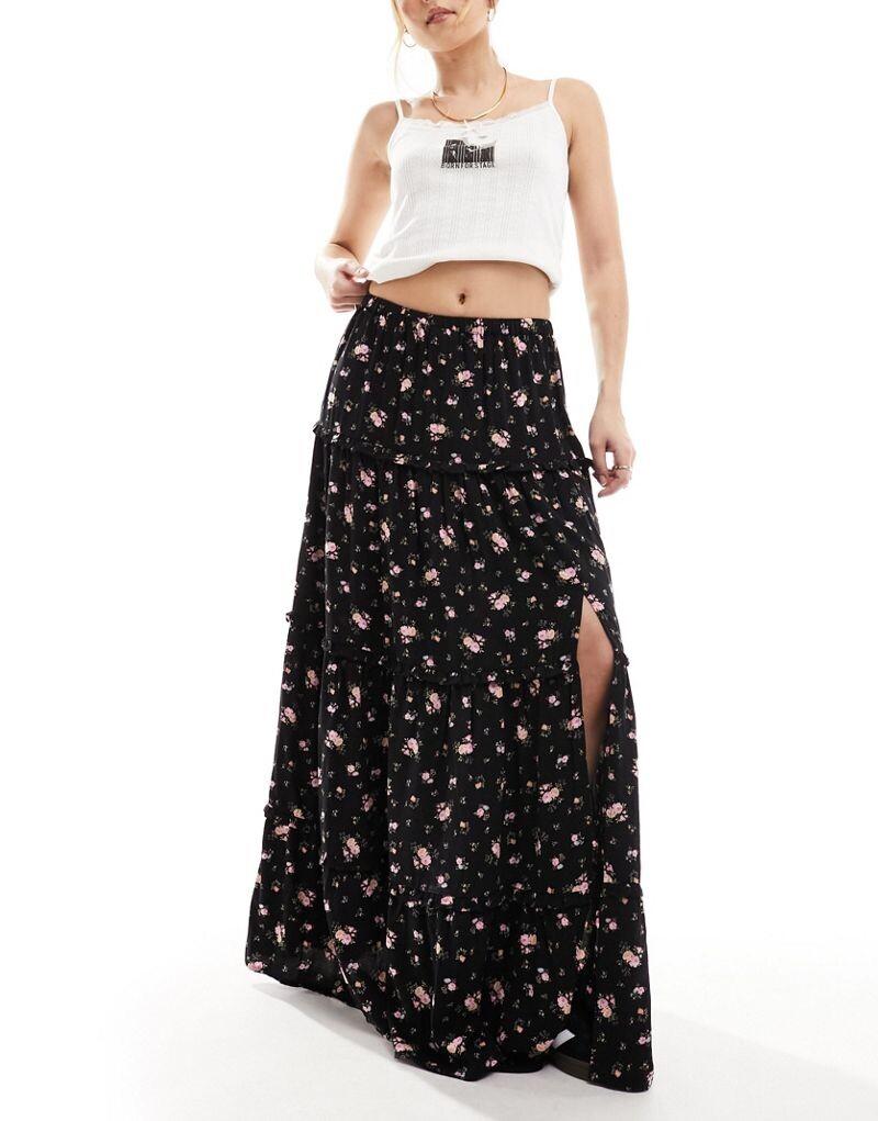 

Miss Selfridge – многослойная юбка макси с рисунком