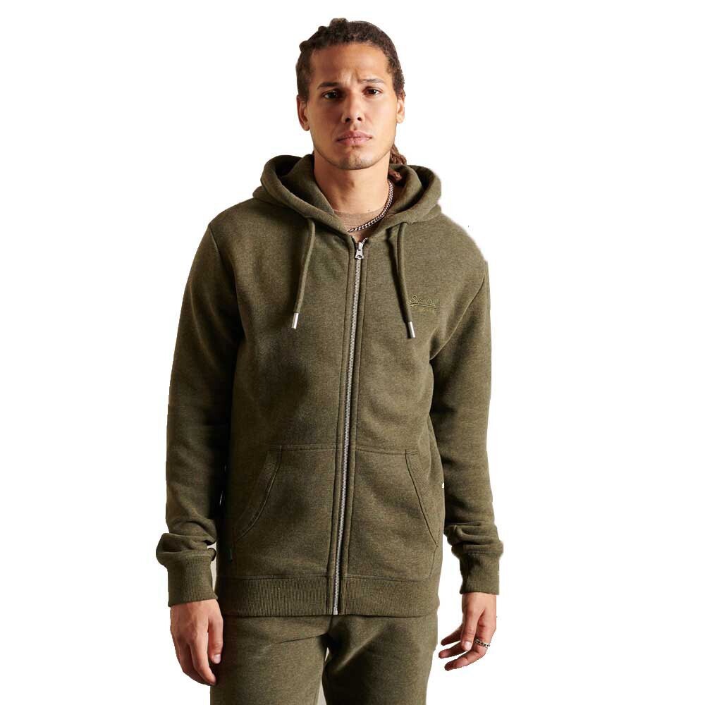 

Толстовка Superdry Vintage Logo Embroidered Full Zip, коричневый