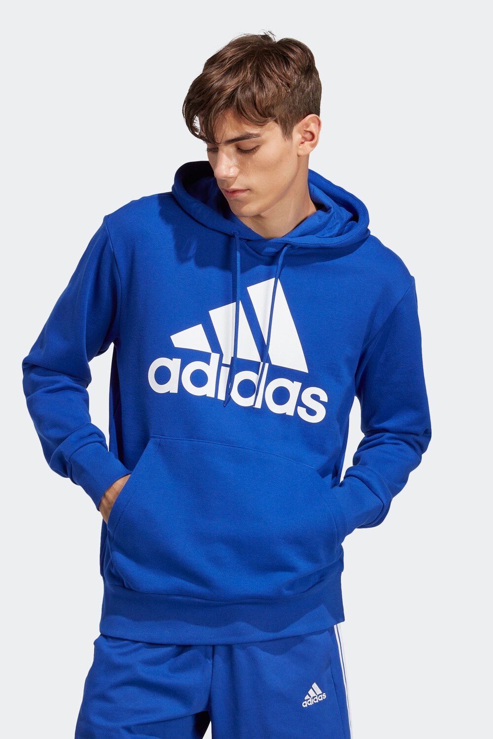 

Худи Sportswear Essentials из махровой ткани с большим логотипом adidas, синий