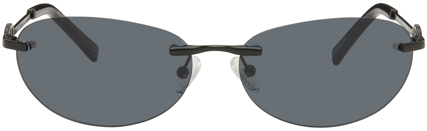 Черные обтягивающие солнцезащитные очки Le Specs