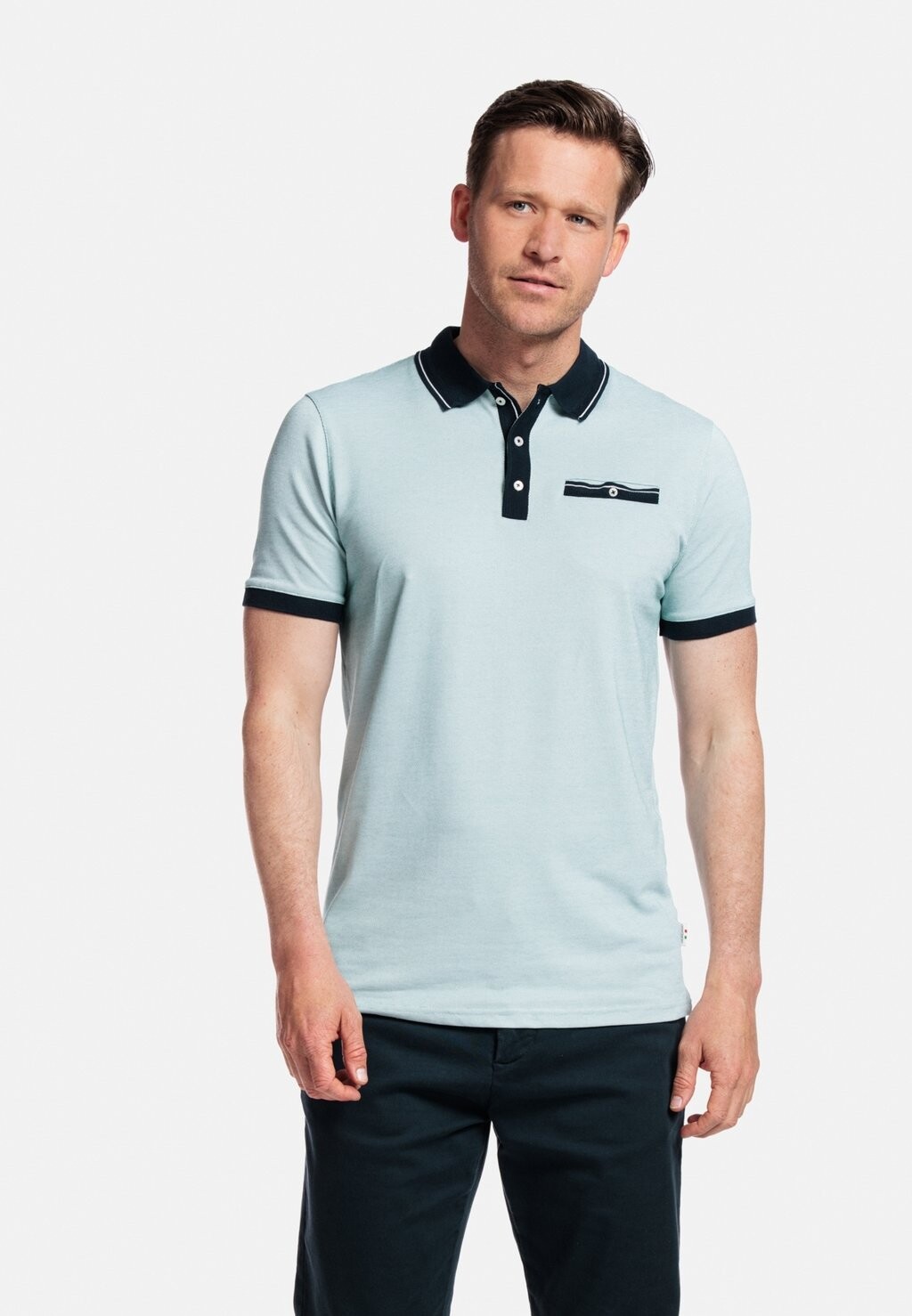 

Рубашка поло KORTE MOUW MODERN FIT KRAAG EFFEN GIORDANO, зеленый
