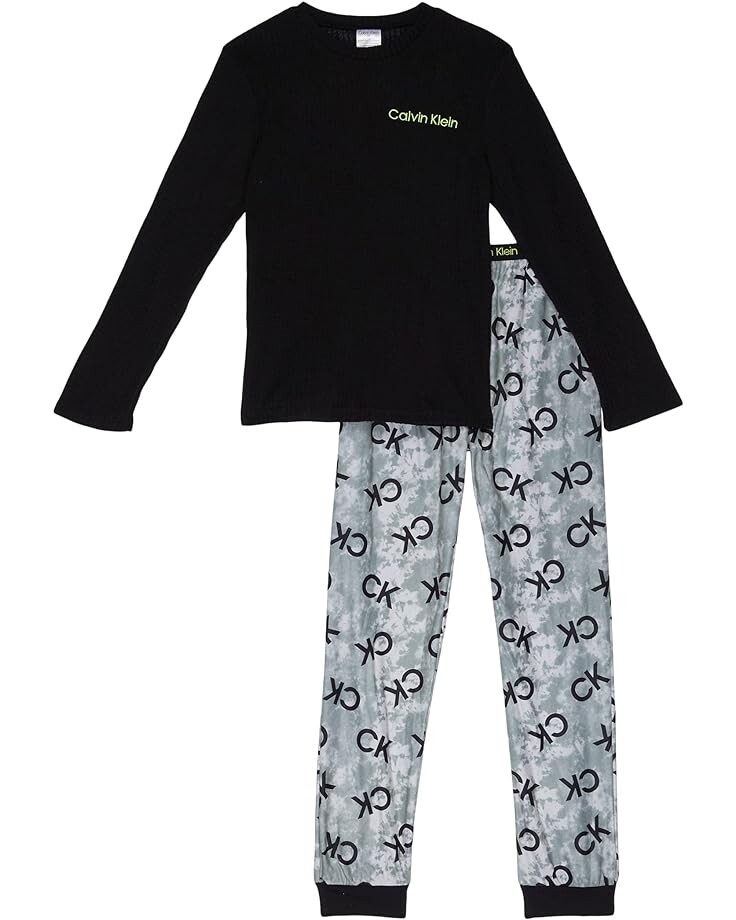 

Пижамный комплект Calvin Klein Two-Piece Thermal Brushed Micro Joggers Set, цвет CK Tie-Dye