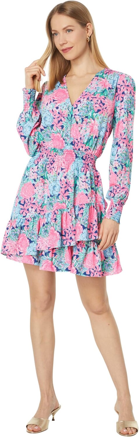 

Платье-стрейч Cristiana Lilly Pulitzer, цвет Oyster Bay Navy Always Be Blooming