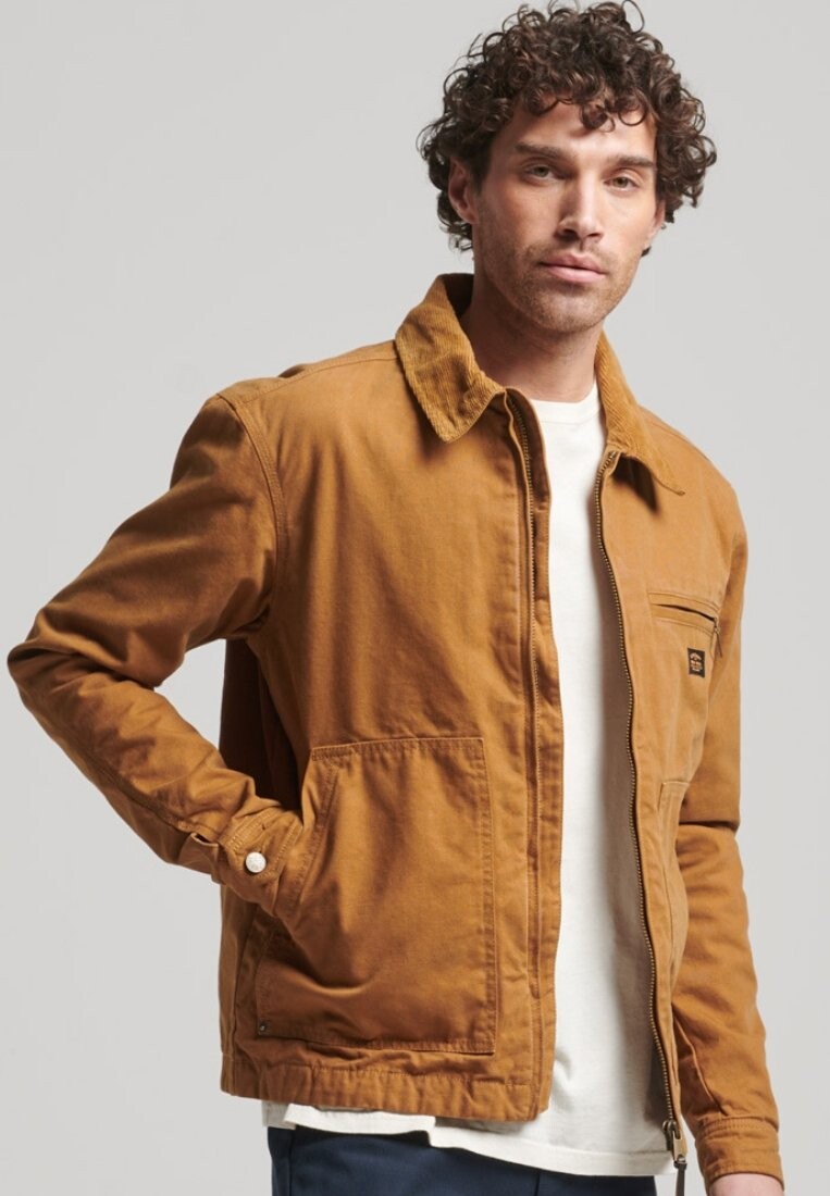 

Куртка Superdry VINTAGE RANCH HARRINGTON, цвет denim co tobacco brown