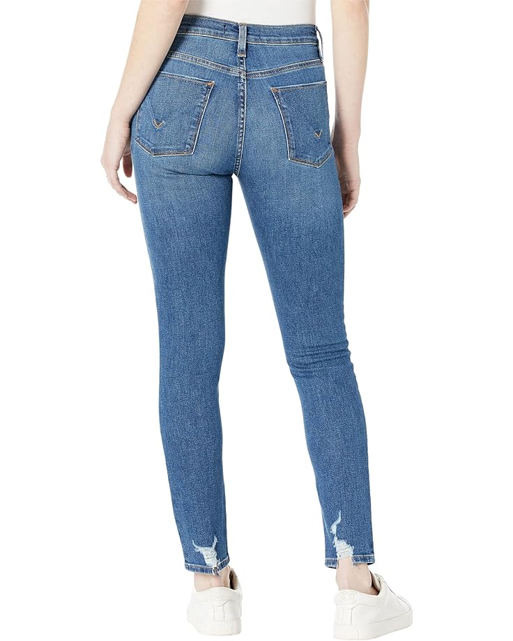 цена Джинсы Hudson Jeans Barbara High-Waist Super Skinny Ankle in Titan, цвет Titan