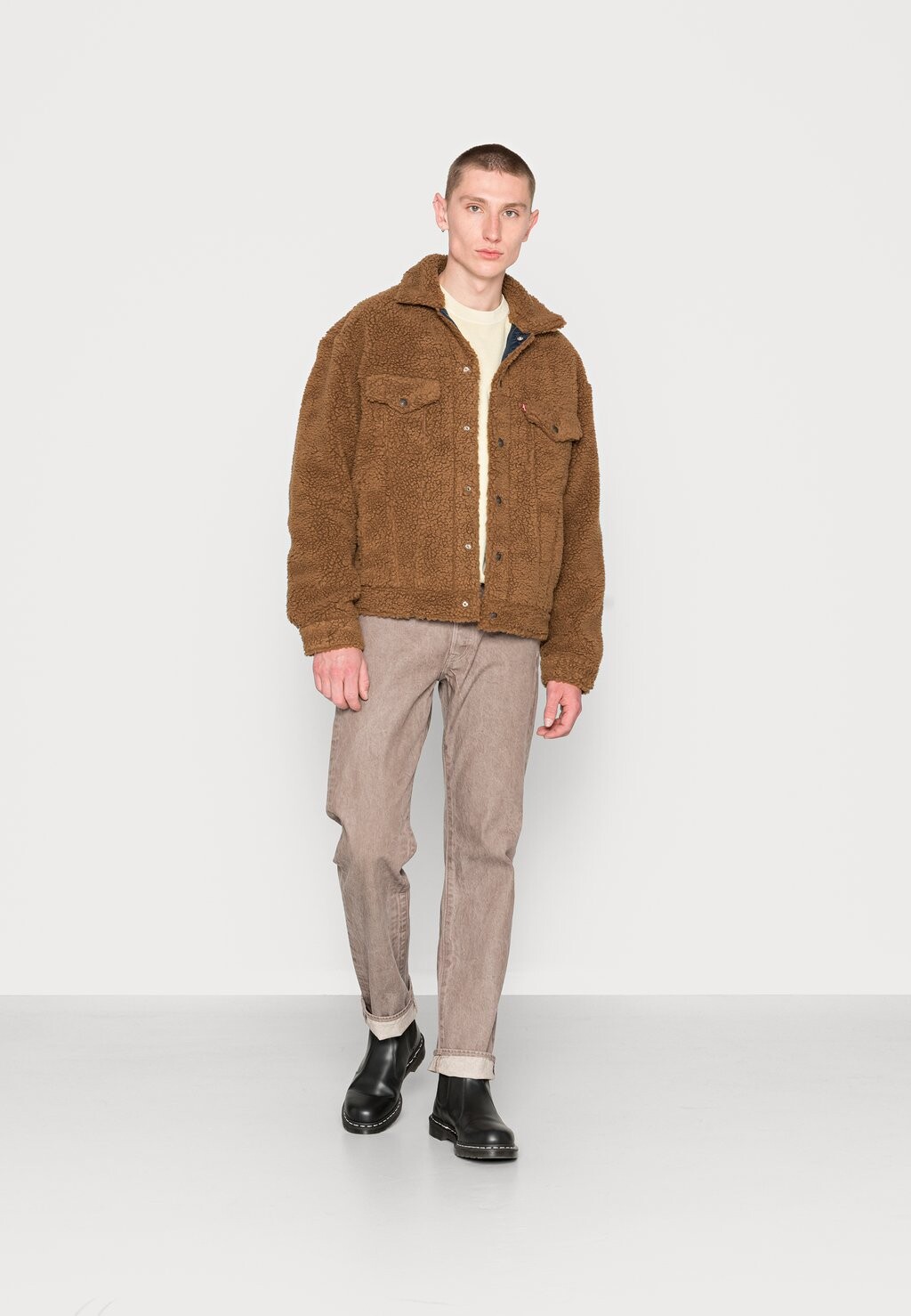 

Флисовая куртка Trucker Unisex Levi's, коричневый