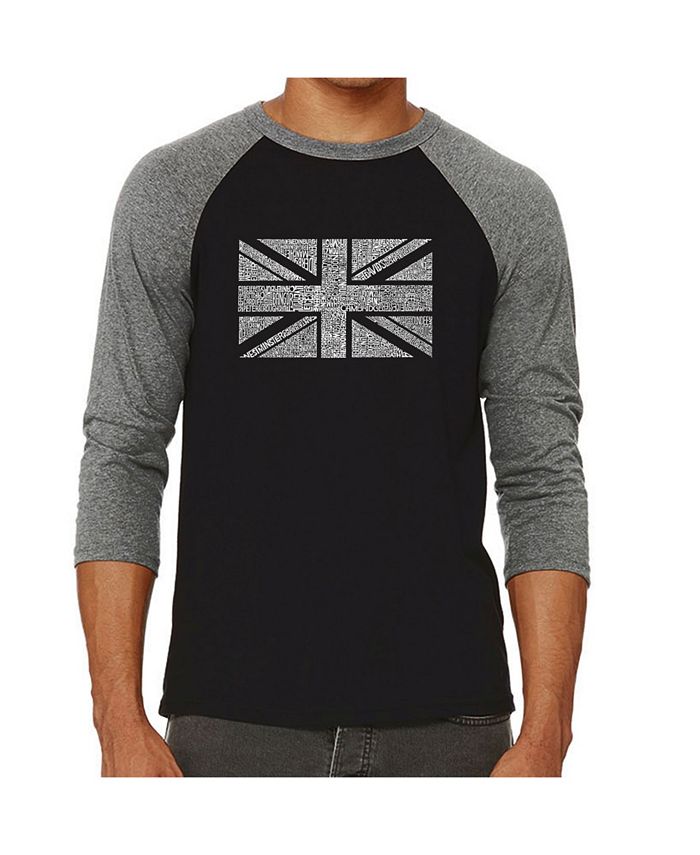 Мужская футболка реглан с надписью Union Jack LA Pop Art, серый фигурка с часами мишка юнион ar 3619 5 113 60416