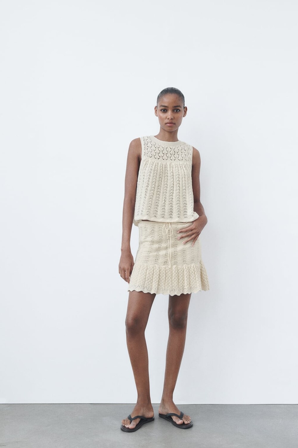 

Свитер 100 Extra Soft из шерсти ZARA, экру