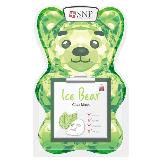 Охлаждающая и успокаивающая тканевая маска SNP Ice Bear Cica цена и фото
