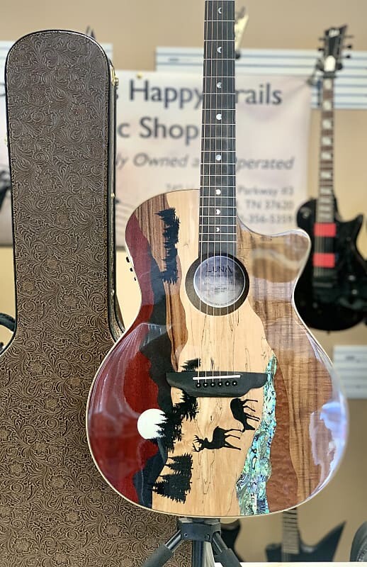 

Акустическая гитара Luna VISTA DEER TROPICAL WOOD A/E WITH HARDSHELL CASE 2023