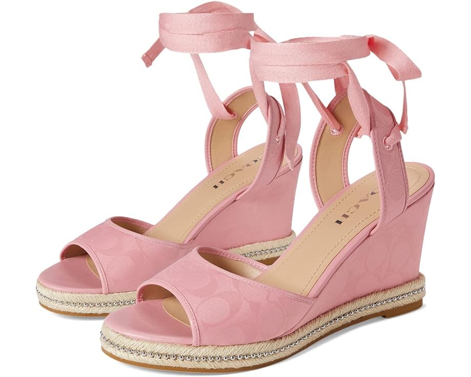 

Туфли COACH Page Sig Recycled Wedge, цвет Flower Pink