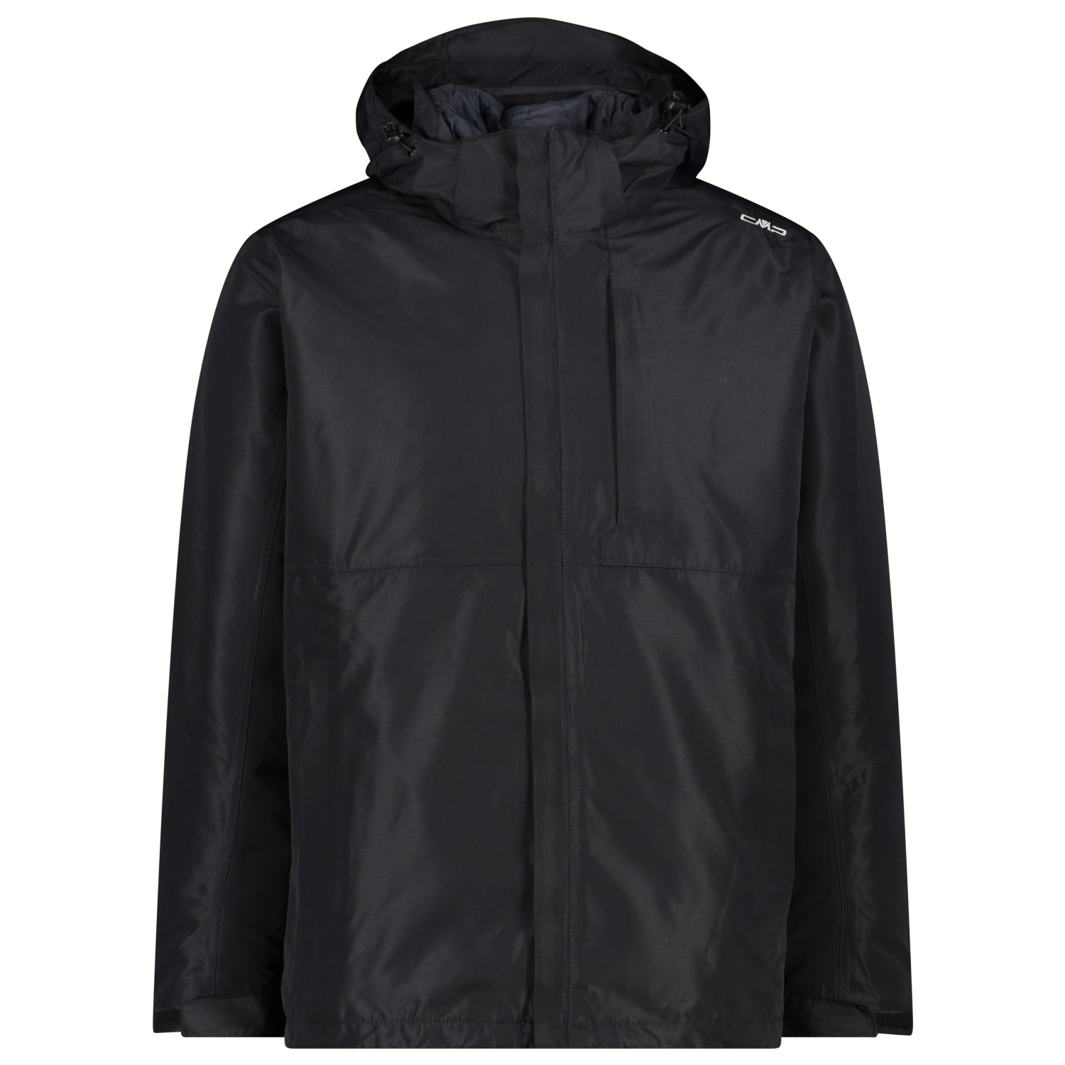 Двойная куртка Cmp Jacket Zip Hood Detachable Inner Taslan, цвет Nero рубашка zara kids check with detachable hood серый черный