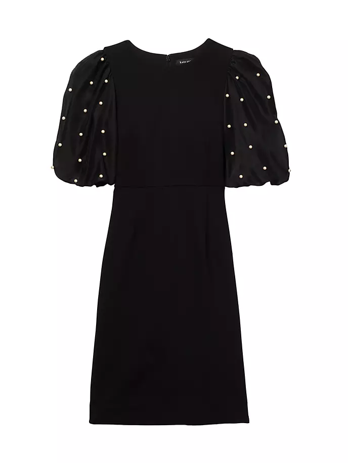 Платье из органзы с декорированными рукавами из понте Kate Spade New York, черный сумка kate spade черный