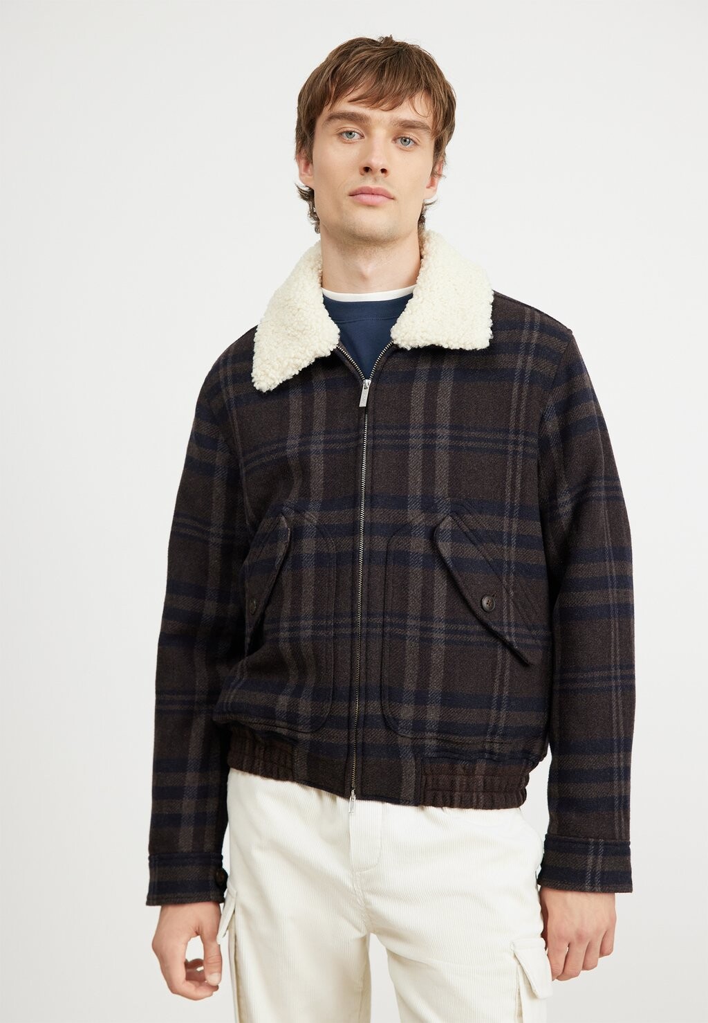 

Куртка летняя GUNNAR CHECK JACKET Les Deux, темно коричневый, Серый