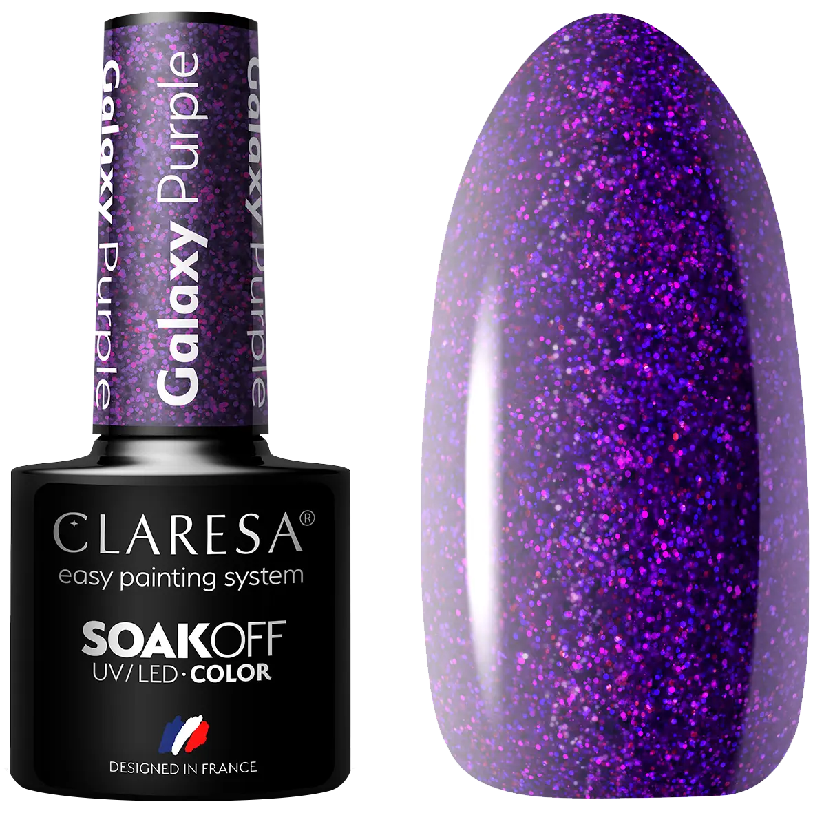 

Фиолетовый гибридный лак для ногтей Claresa Galaxy, 5 гр