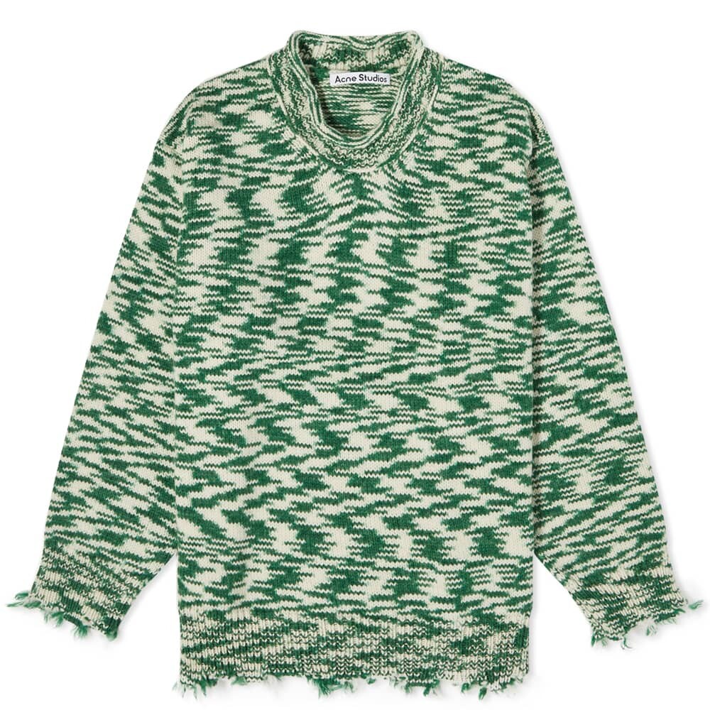 

Свитер Acne Studios Психоделический Crew Knit, белый/зеленый