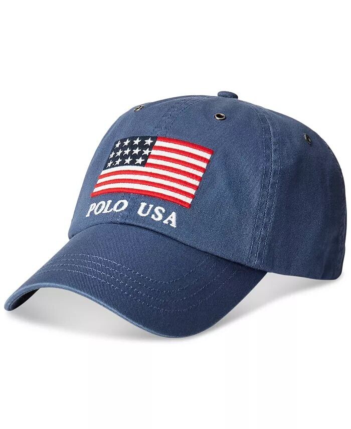 

Мужская бейсболка-чинос с флагом Polo Ralph Lauren, белый