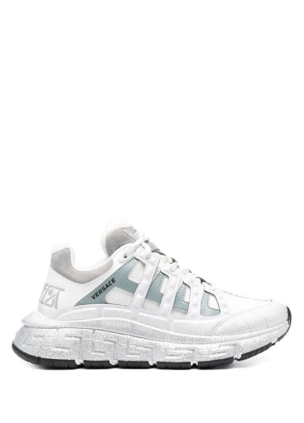 

Женские кожаные кроссовки trigreca white silver Versace