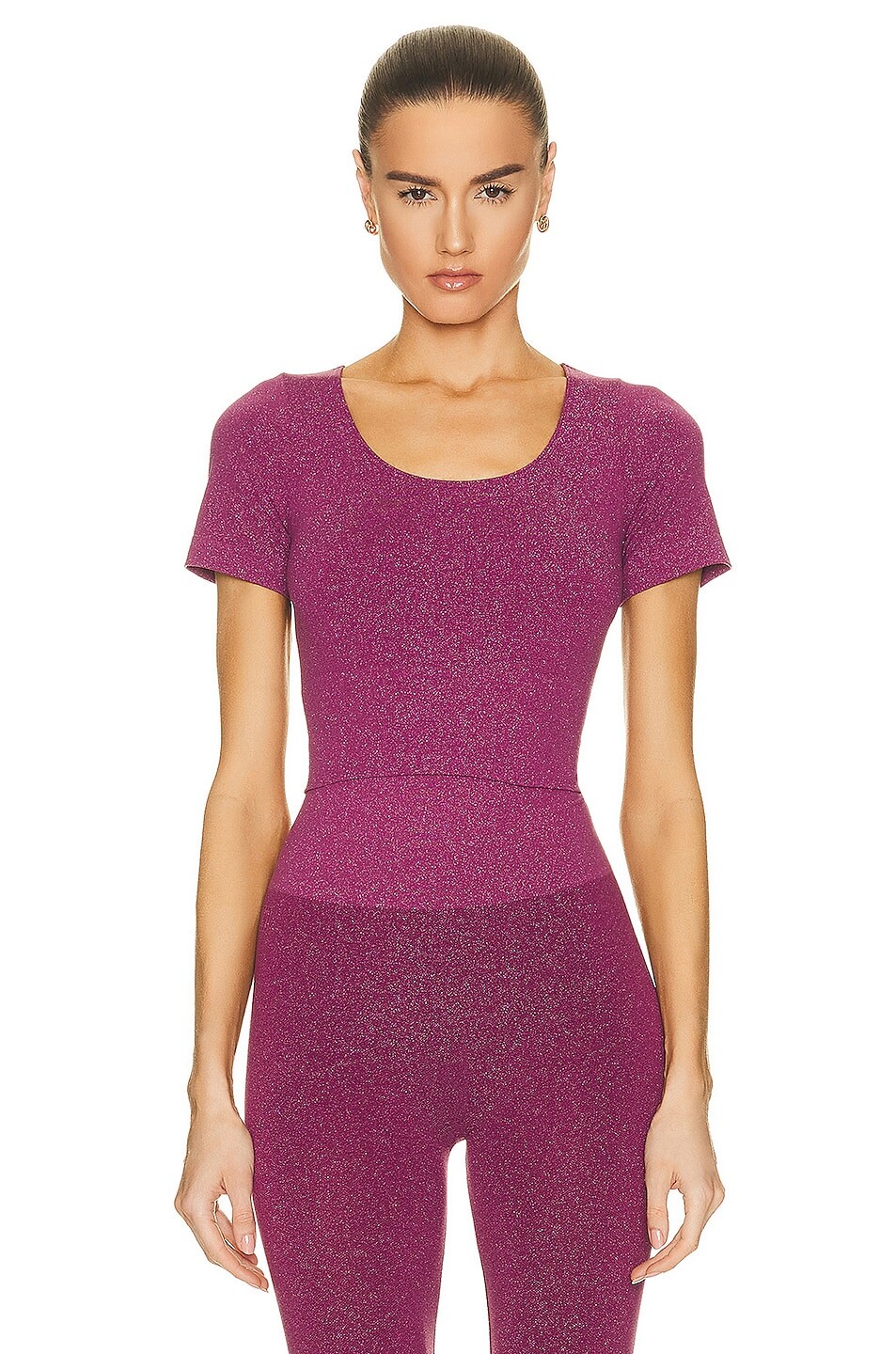 

Топ Wolford Shiny Crop, цвет Mineral Red & Pink