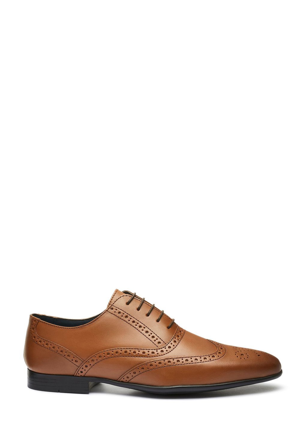 Элегантные туфли на шнуровке Oxford Brogue Wide Fit Next, цвет tan brown