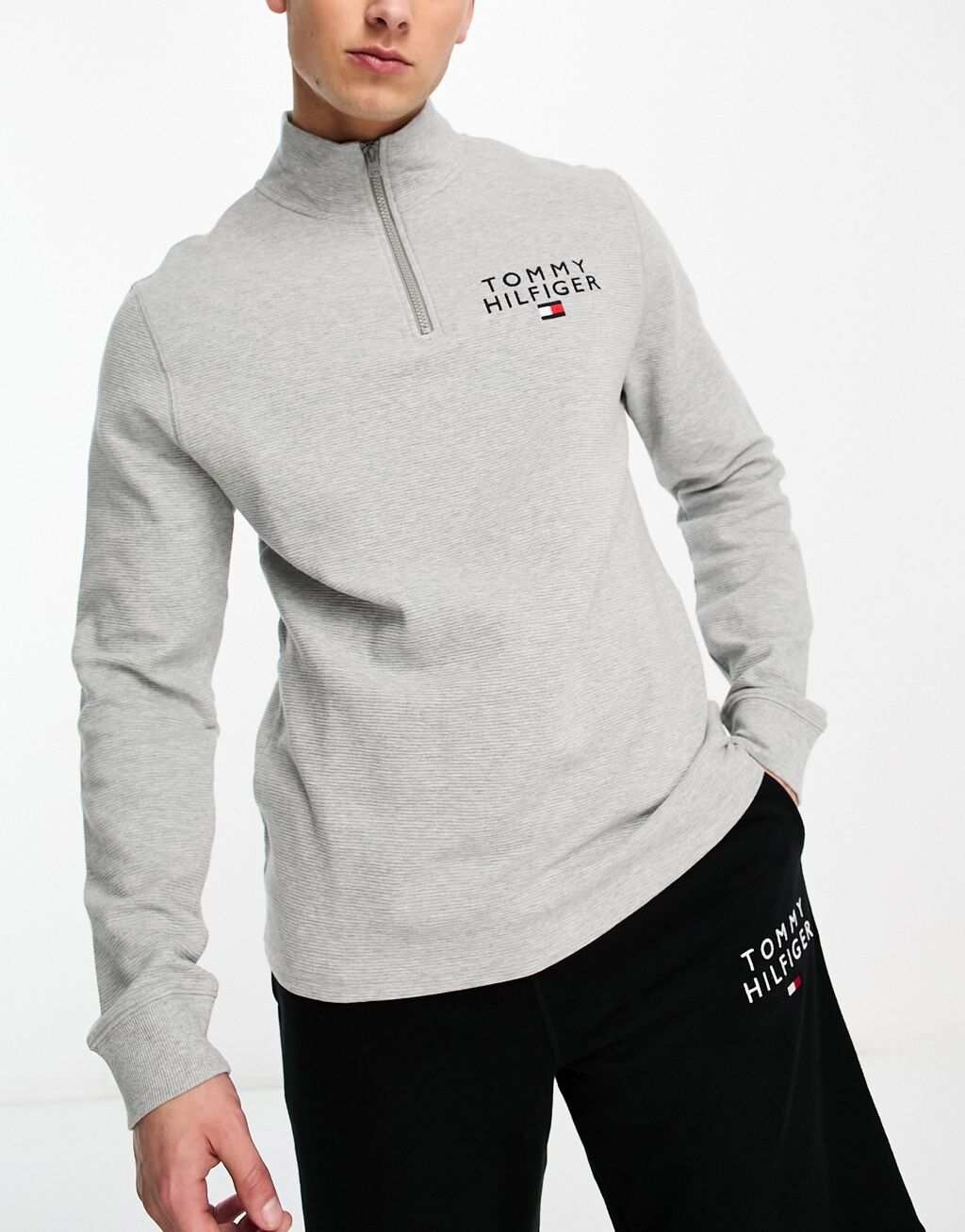 

Серый свитшот на молнии до половины Tommy Hilfiger Original