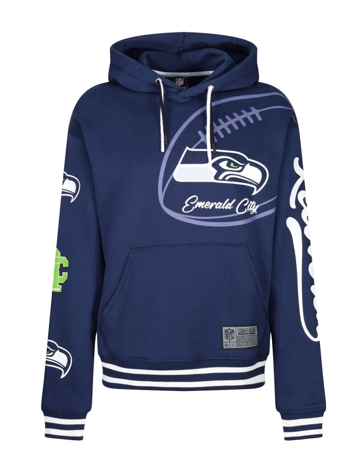 

Худи Recovered NFL Seahawks Emerald City, цвет blau-schwarz