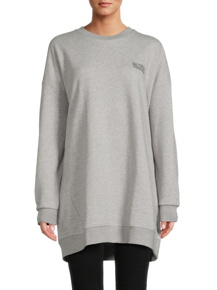 

Толстовка оверсайз с круглым вырезом Ganni, цвет Light Grey