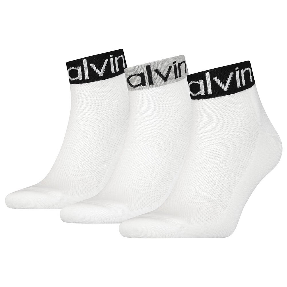 

Носки Calvin Klein Quarter Logo Welt 3 шт, белый